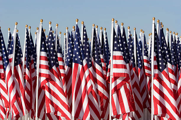 Bandiere americane - foto stock