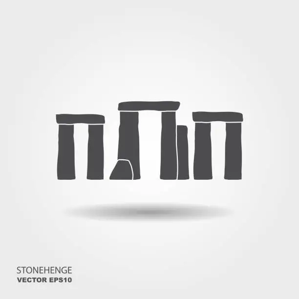 Vector illustration of stonehenge vector icon