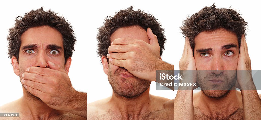 Várias expressões Masculino - Royalty-free Adulto Foto de stock