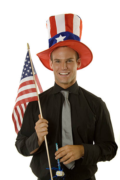 istock Man celebrating 4th of July 96375985