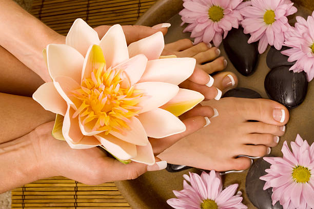 istock Woman holding a blooming water lily 96376622