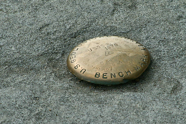 Geological Survey Marker stock photo