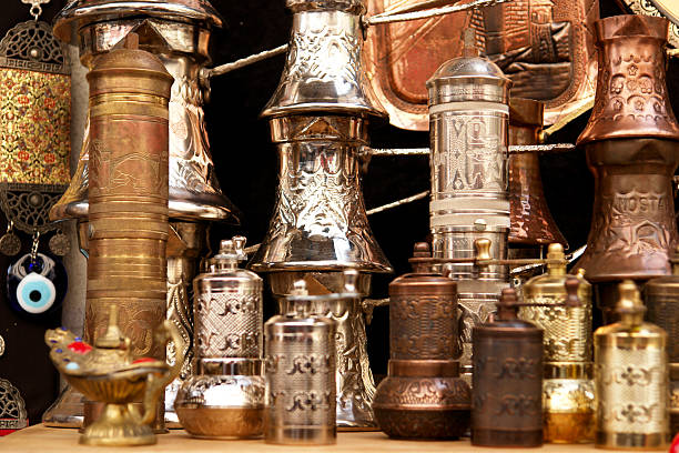 istock Brass pepper mills - Souvenir shop in Mostar 96378273