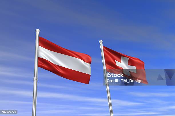 Em 2008 - Fotografie stock e altre immagini di Bandiera - Bandiera, Bandiera della Svizzera, Blu