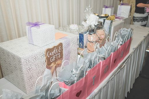 Table of Bridal Shower Gifts