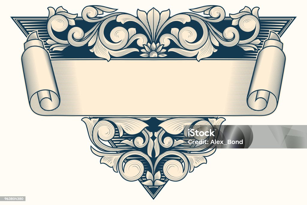 Vector Scroll Decorative Vintage Scroll Stock Illustration - Download Image Now ...
