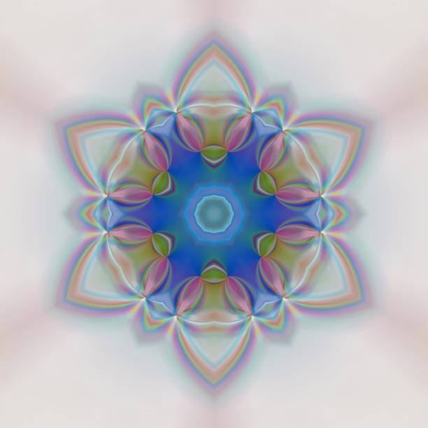 istock Creative mystical mandala. Kaleidoscopic abstract wallpaper. Sacred geometry digital painting art. Ethnic fractal artwork. Symmetric stylish graphic design pattern. Good for print on fabric or canvas. 963805396