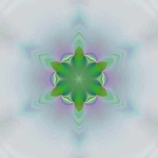 istock Creative mystical mandala. Kaleidoscopic abstract wallpaper. Sacred geometry digital painting art. Ethnic fractal artwork. Symmetric stylish graphic design pattern. Good for print on fabric or canvas. 963805406