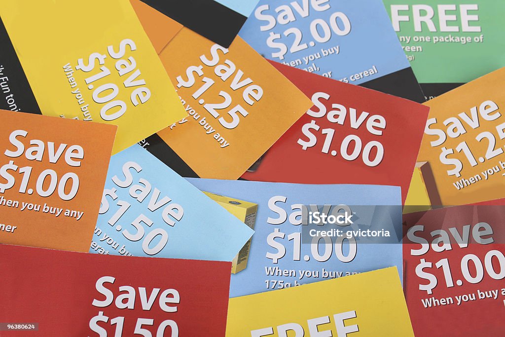 Colorful coupons  Coupon Stock Photo