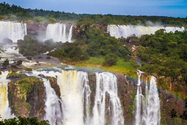istock Iguazu waterfalls creates rainbow 963808260