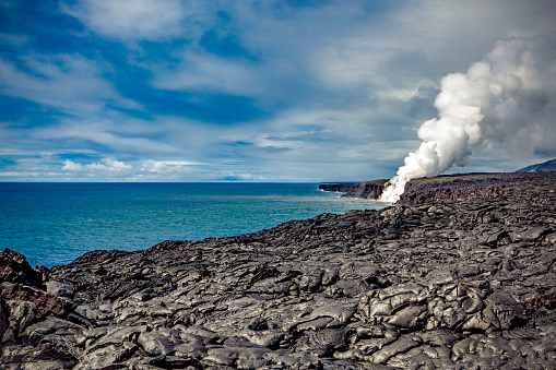 Lava Bed Shot at the Volcano National Park on the Big Island of Hawaii