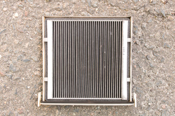 istock Old dirty car air filter. Close up. 963817866
