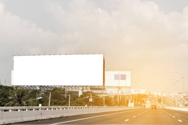 istock Big white billboard on the street. Copy space. 963818182