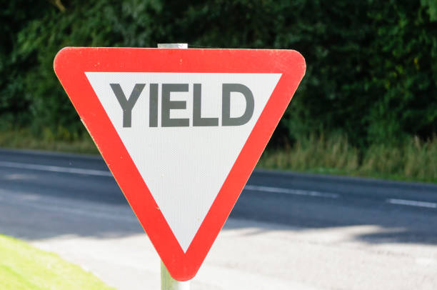 istock Yield (give-way) sign on an Irish rural road 963834820