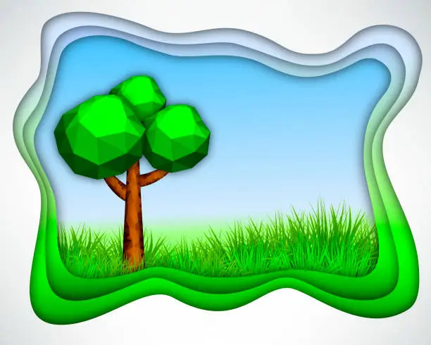 Vector illustration of Green Tree