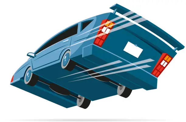 Vector illustration of Speedy car