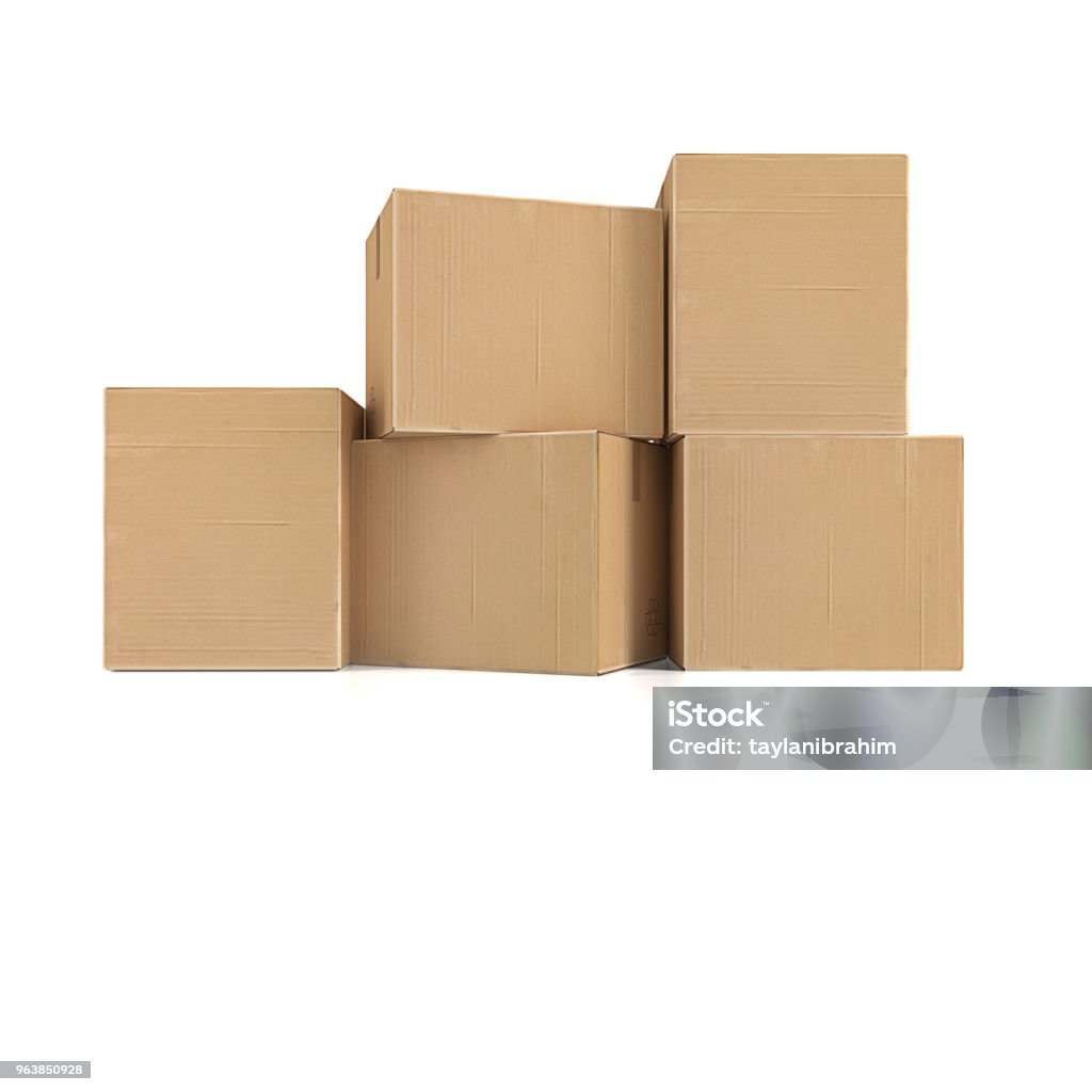 Cardboard boxes Box - Container Stock Photo