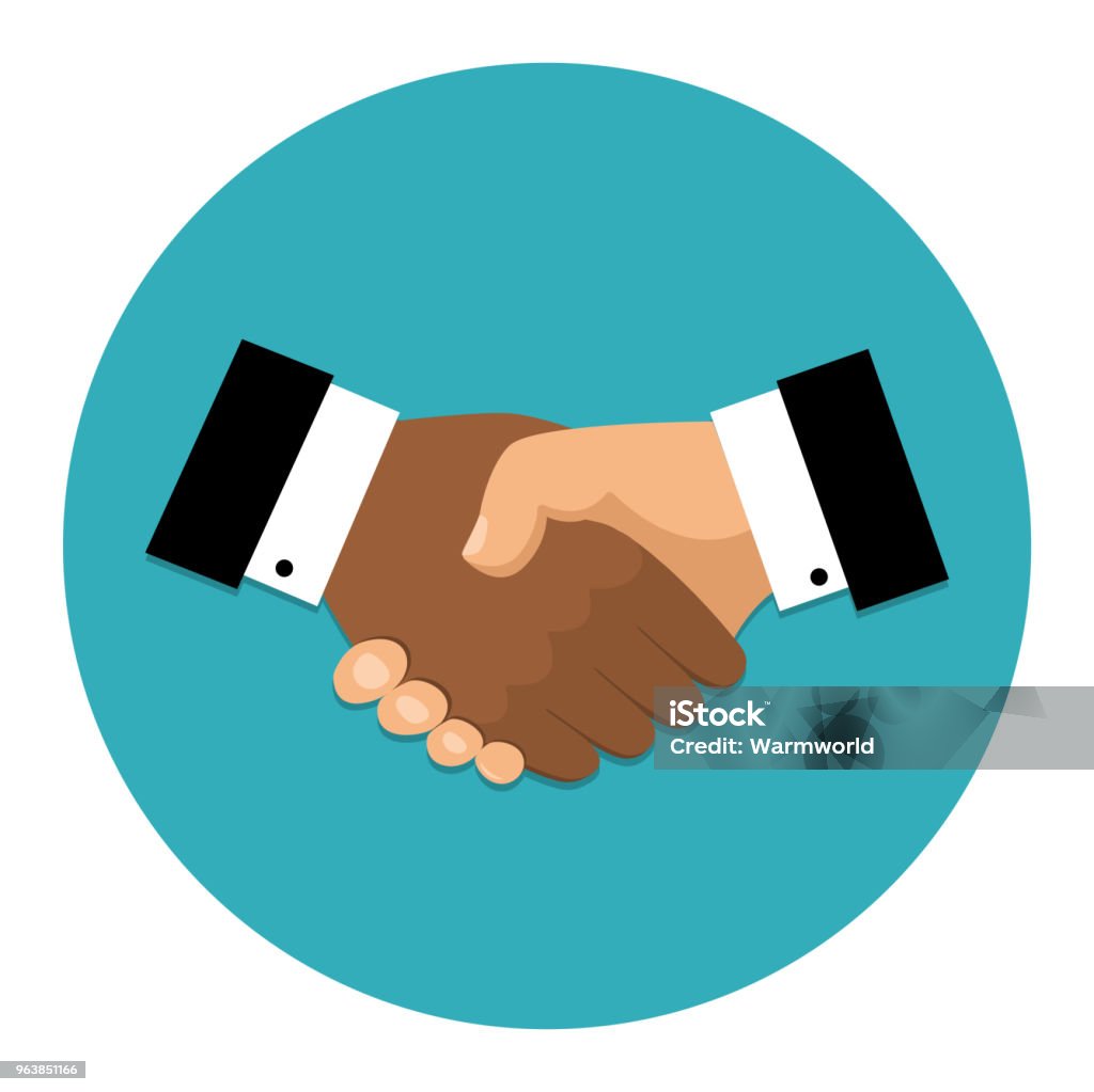 Handshake icon. Shake hands, agreement, good deal, partnership concepts. Vector image Handshake stock vector