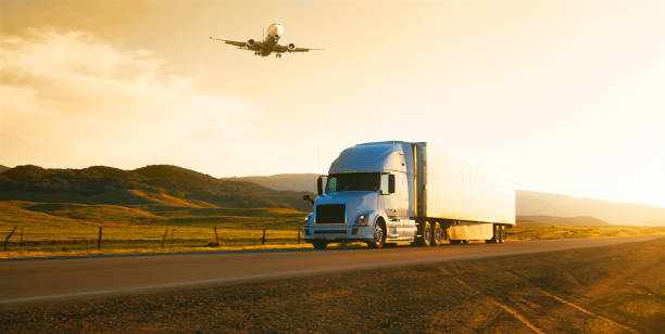 istock Transportation- Truck and Airplane 963857642