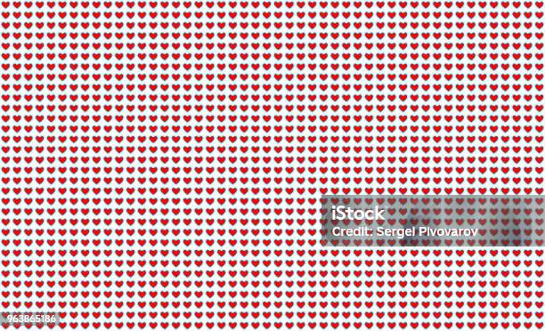 Pattern Red Heart Endless Series Festive Background Symbol Holiday Holy Valentine Stock Illustration - Download Image Now