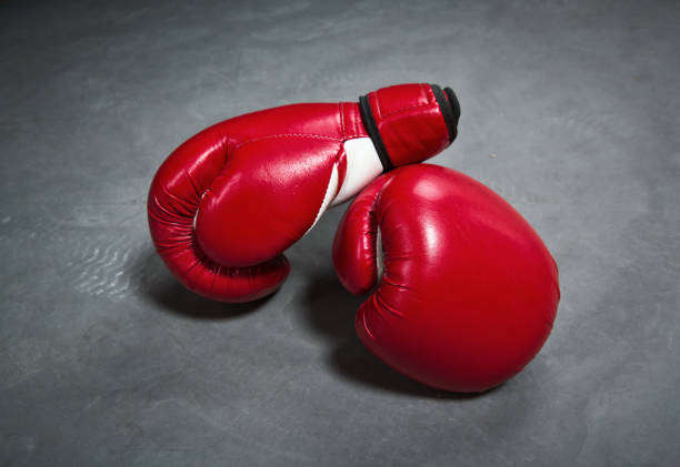 istock Red boxing gloves, closeup, nobody 963875850