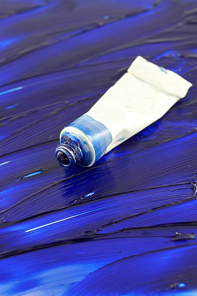 istock Artist's colorful blue paint 96388992