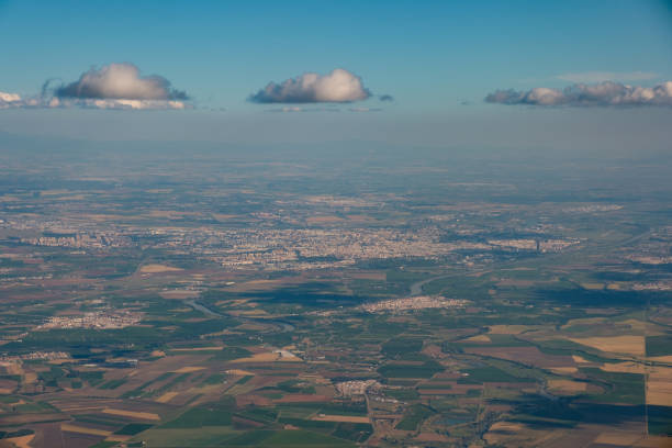 istock View from the plane to Seville, Spain (Andalusia) 963893390