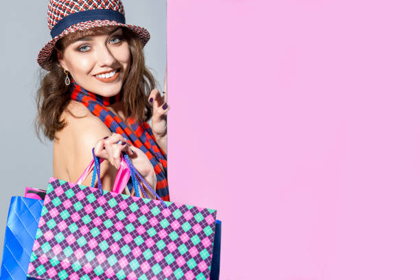 istock Happy shopping woman 963893820