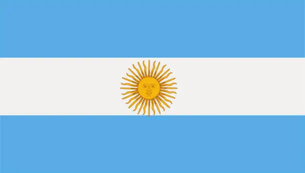 Vector illustration of National Flag of Argentina