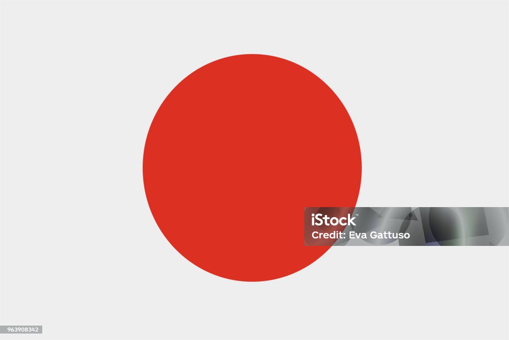 日本の旗。フラットな色。 - アイコンのロイヤリティフリーベクトルアート