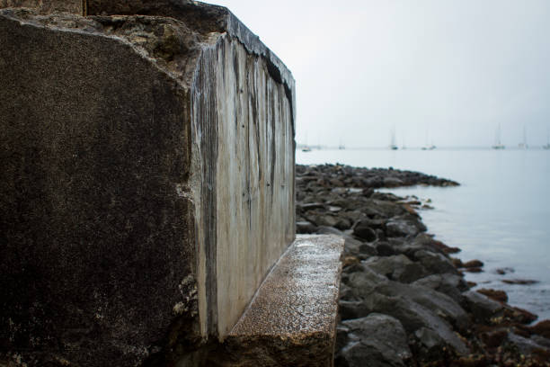 istock Stone with ships in the distance 963911536