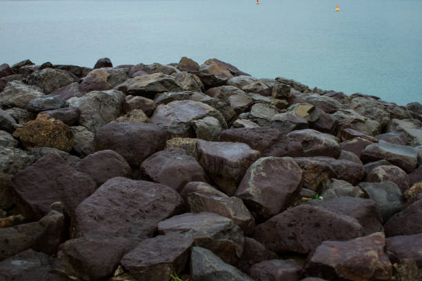 Rocks in front of Ocean stock photo