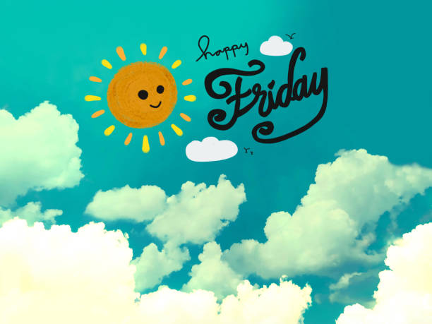 istock Good morning beautiful weekend word and cute sun smile sky 963929798