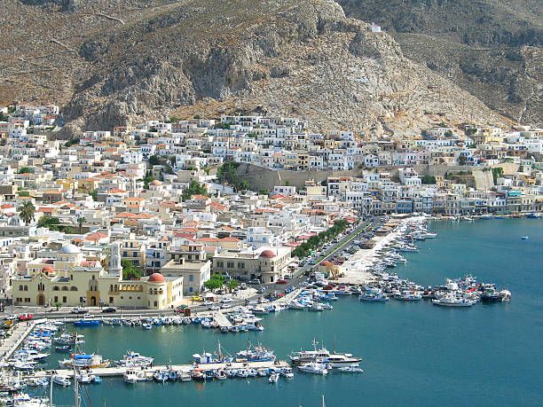 Kalymnos Aerial View stock photo