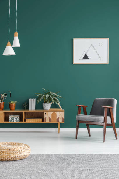 istock Geometric poster on the wall 963939158