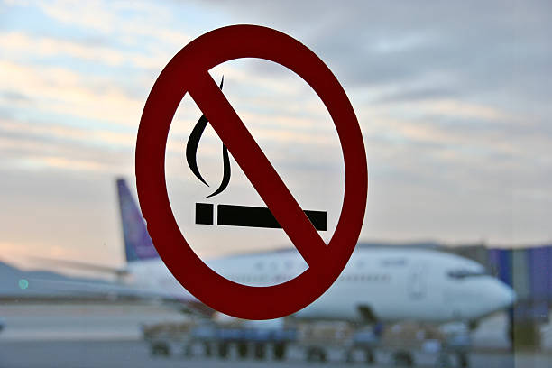 Airport No Smoking stock photo