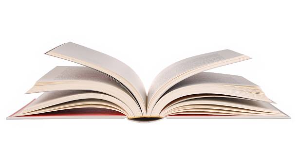 istock Side view of an open book exposing its pages 96394133