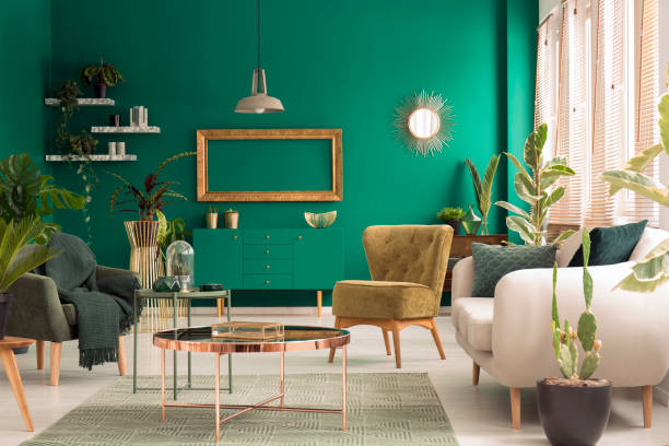 istock Green living room interior 963941664