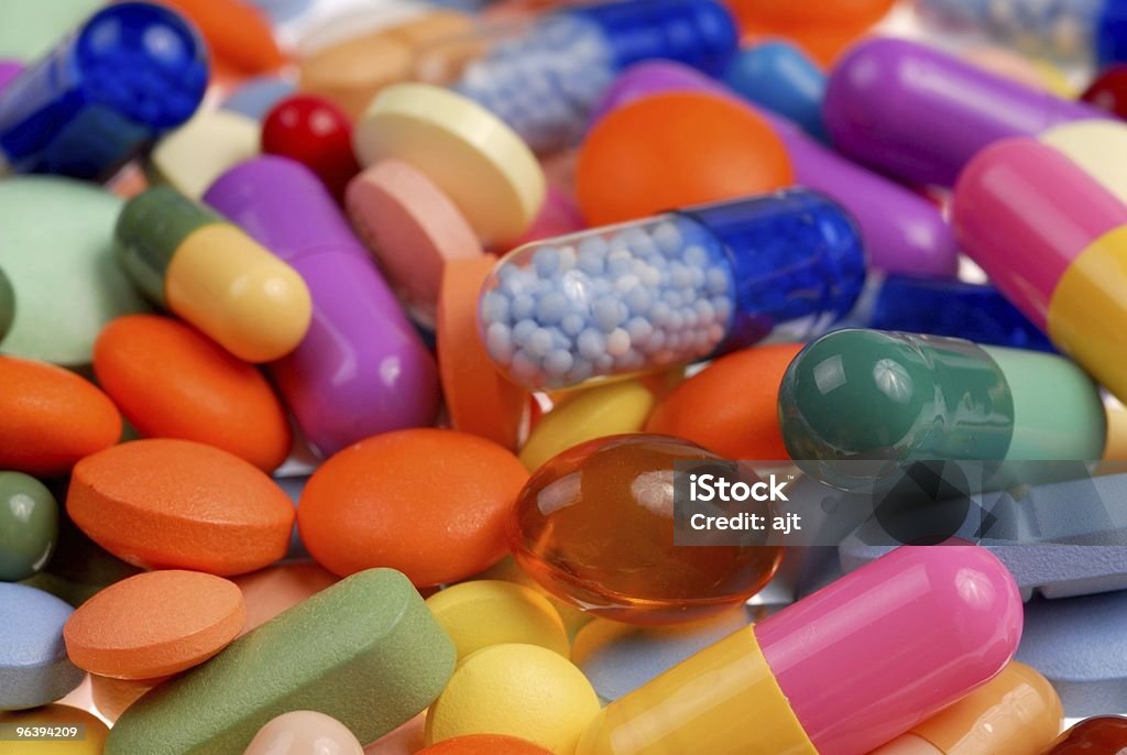 Pills Macro  Addiction Stock Photo