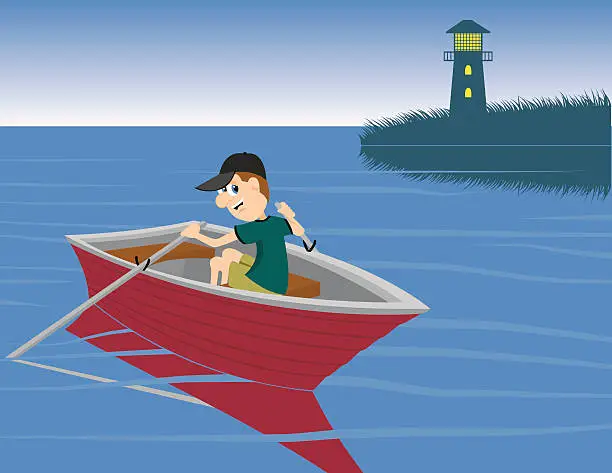 Vector illustration of Boat Ride