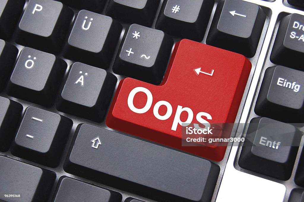 oops key  Assistance Stock Photo
