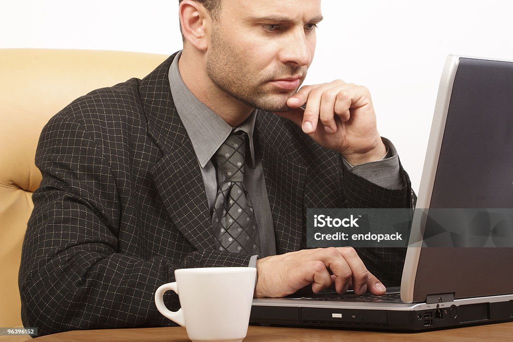 boss working with laptop  Adult Stock Photo