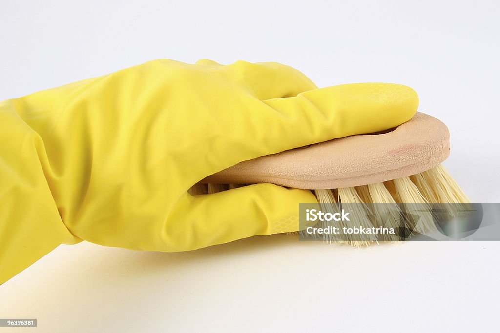 Cleaning Scrub Brush  Blue-collar Worker Stock Photo