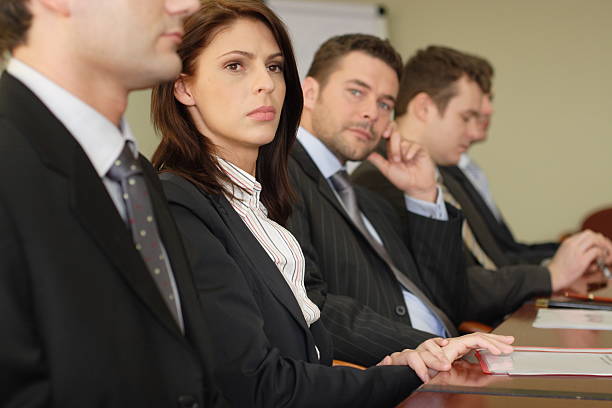 istock Conference, group of five business people 96397008