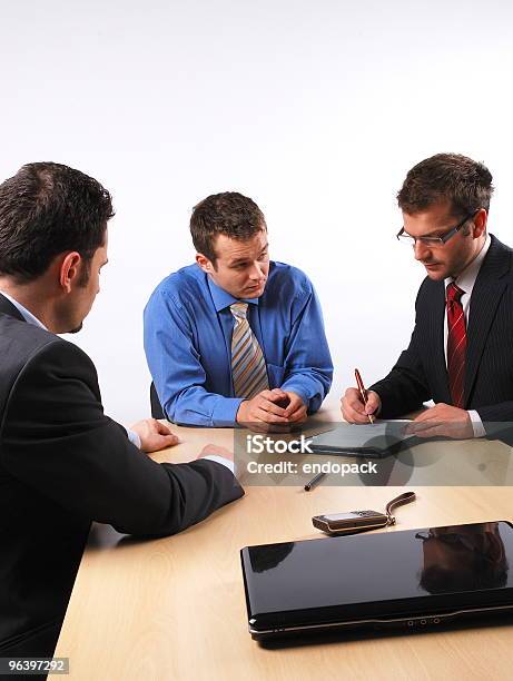 Business Man Signing Contract At The Meeting Stock Photo - Download Image Now - Desk, Mediation, Office