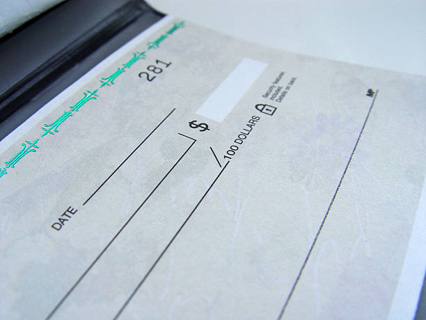 Cheque Book stock photo