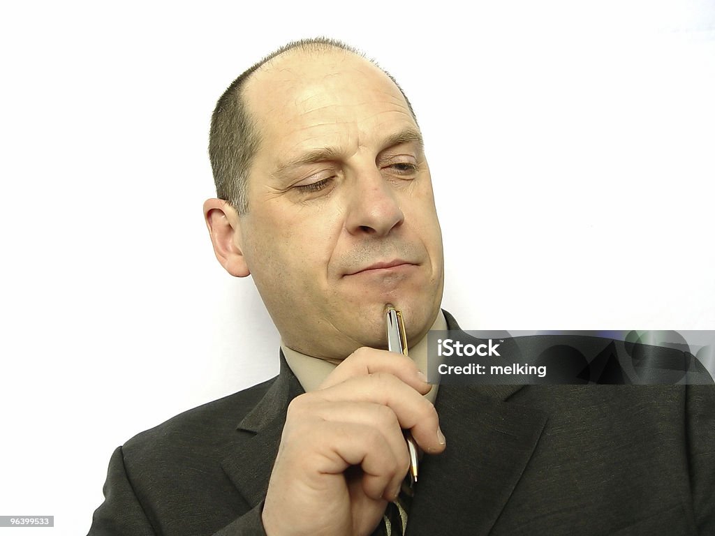 Businessman with Pen  Active Lifestyle Stock Photo