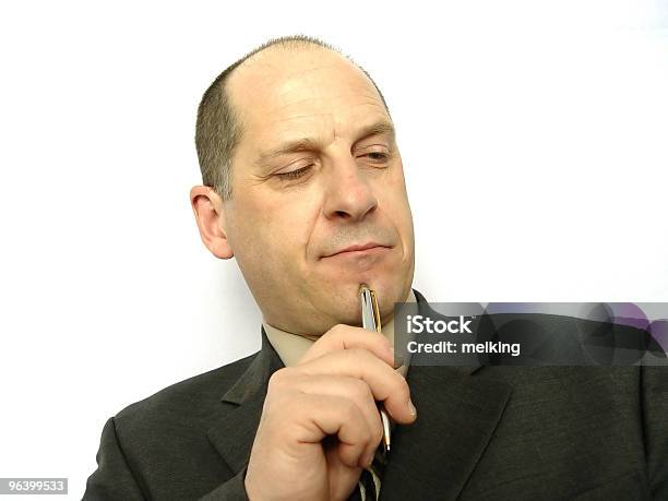 Businessman With Pen Stock Photo - Download Image Now - Active Lifestyle, Active Seniors, Adult