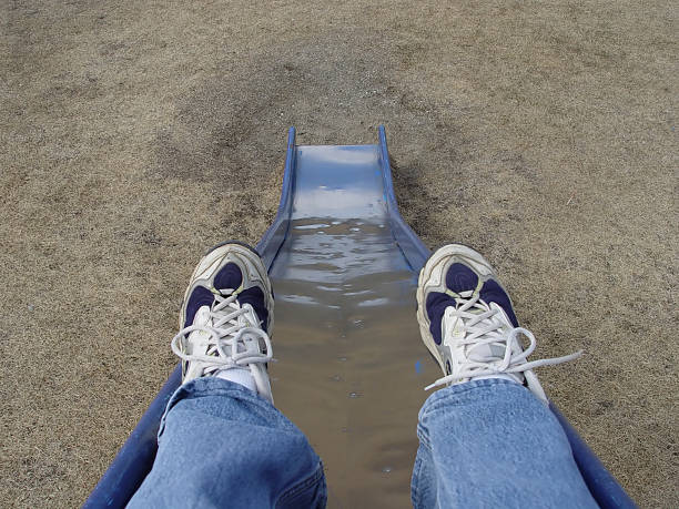 Down the Slide stock photo