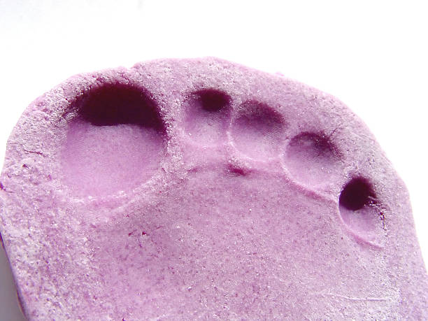 Childs Foot Print stock photo
